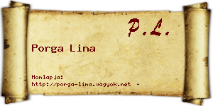 Porga Lina névjegykártya